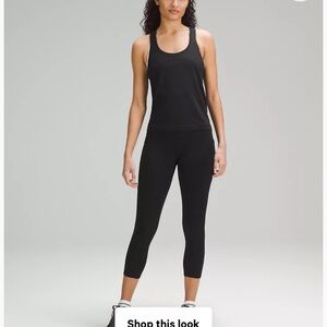 Lululemon Fast and Free High-Rise Crop with side Pockets Size 6
